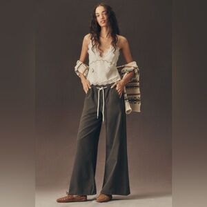 Anthropologie Adi Pull-On Mid-Rise Flare Pants by Pilcro